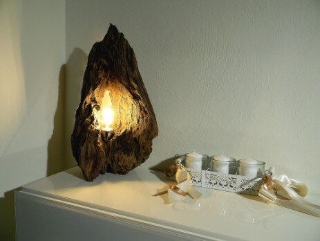 Lampada in legno eco design