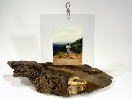 Portafoto cornice design in legno e conchiglie