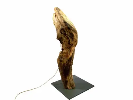 Lampada da tavolo legno riciclato