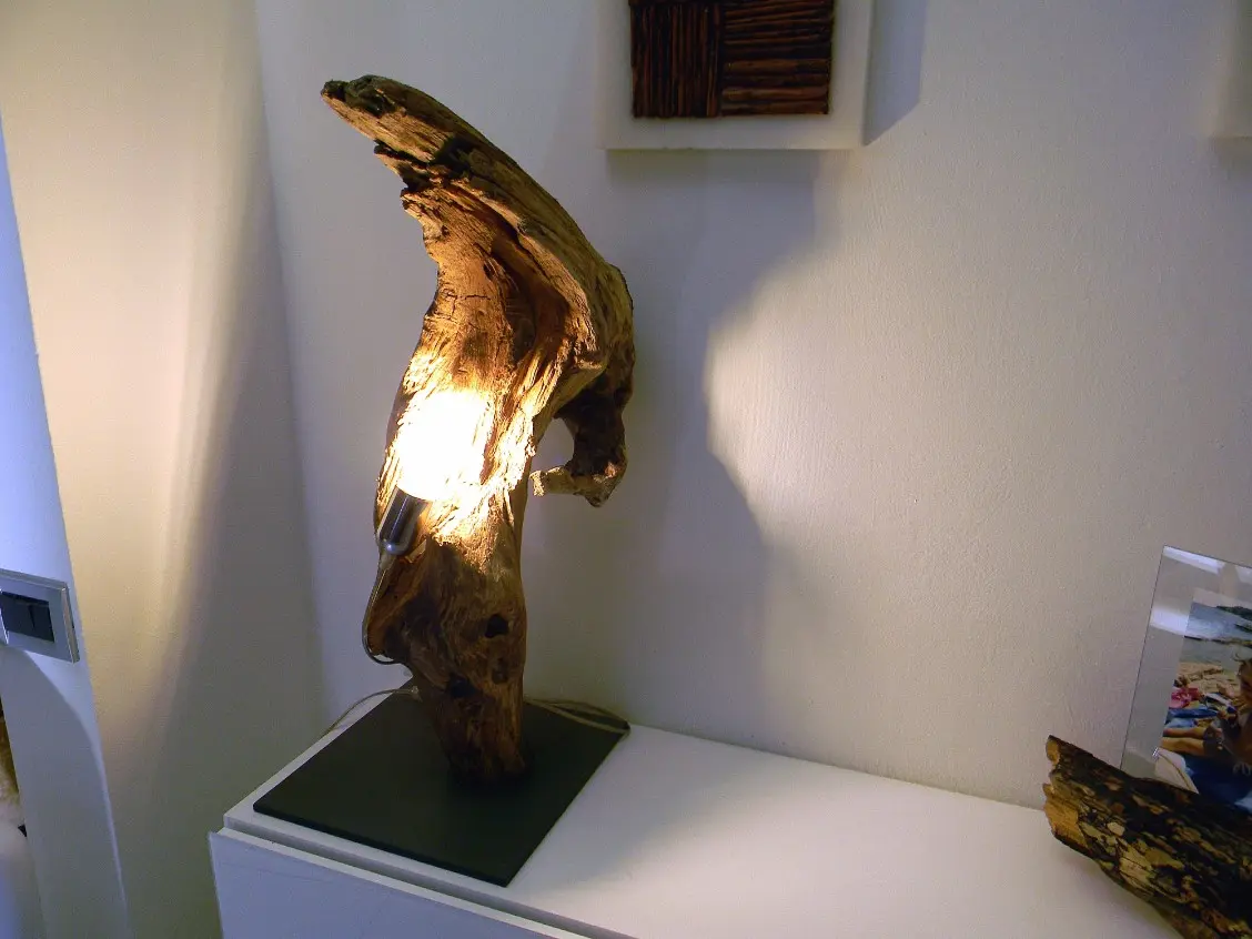 Lampada eco design tronco