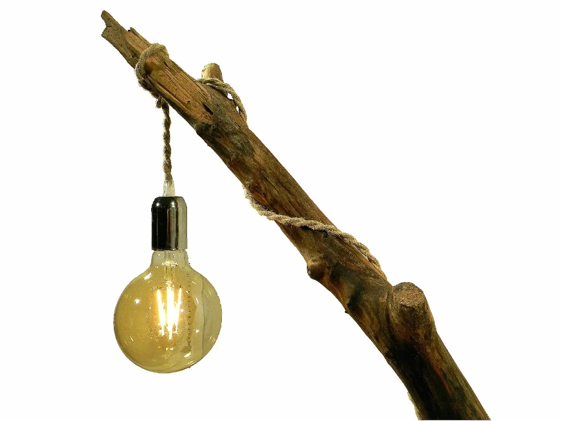 Lampada legno moderna ramo d'albero