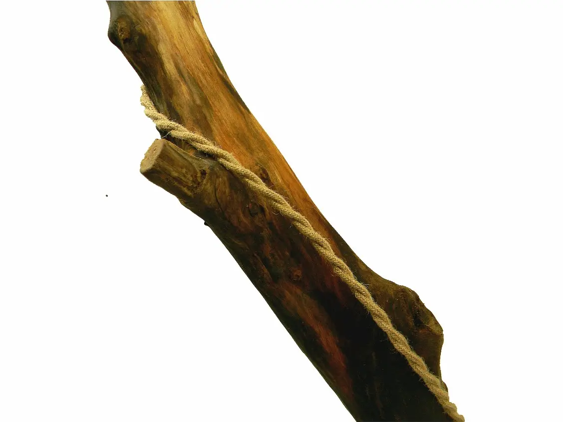 Lampada da tavolo legno riciclato ramo d'albero