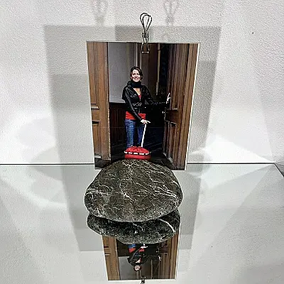 Cornice per fotografie roccia nera