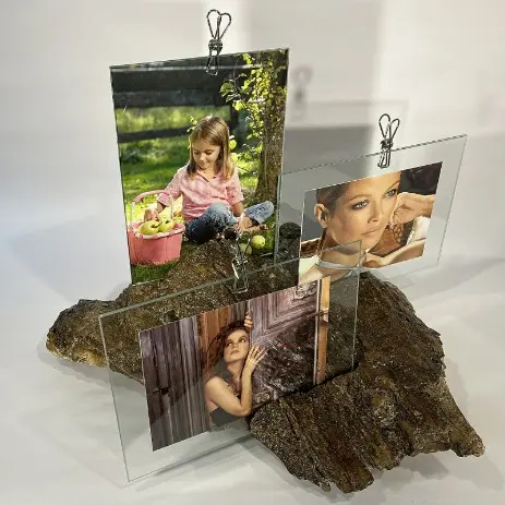 Portafoto multiplo legno riciclato