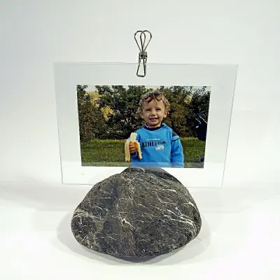 Porta fotografie sasso nero
