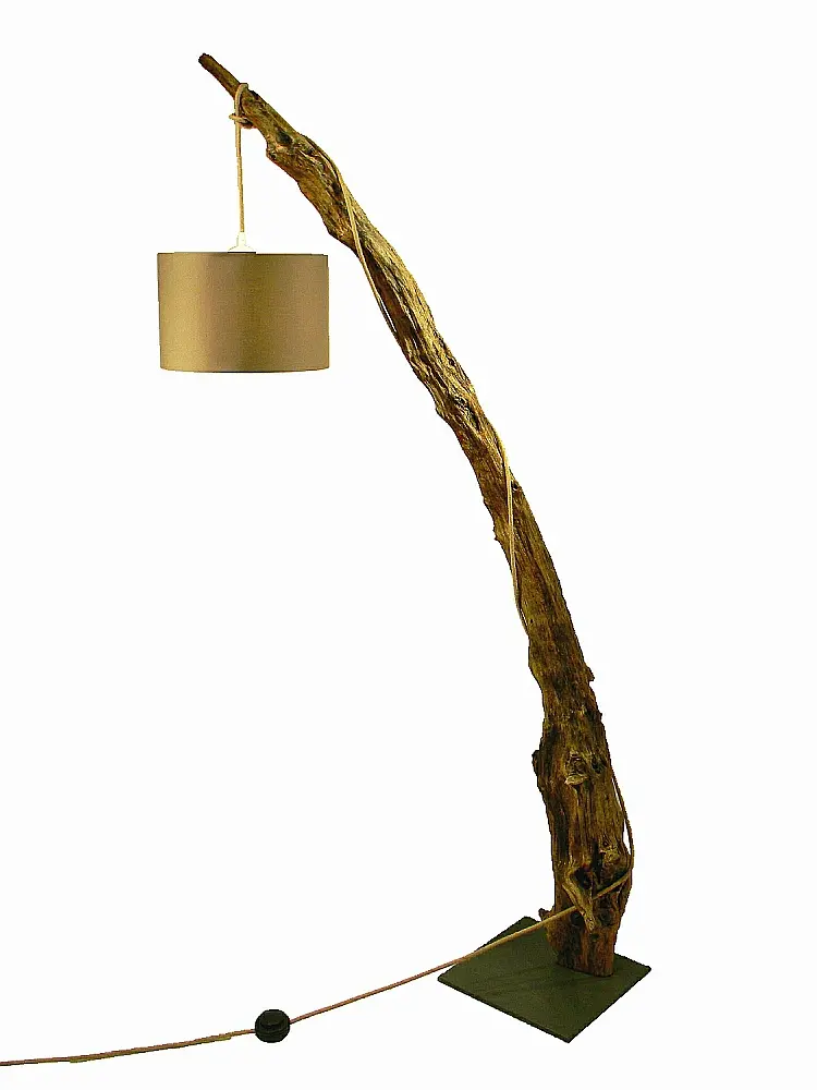 Lampada tronco d'albero eco design