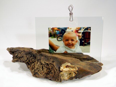Portafoto legno con conchiglie